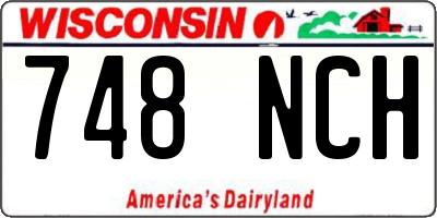 WI license plate 748NCH
