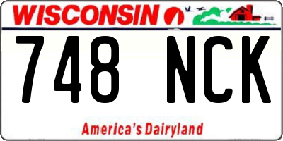 WI license plate 748NCK