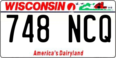WI license plate 748NCQ