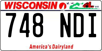 WI license plate 748NDI