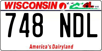 WI license plate 748NDL
