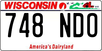 WI license plate 748NDO