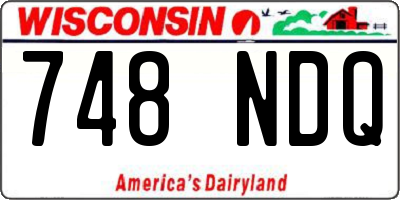 WI license plate 748NDQ