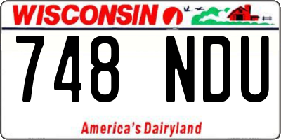 WI license plate 748NDU