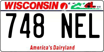 WI license plate 748NEL