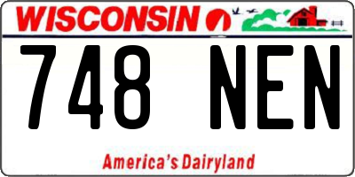 WI license plate 748NEN