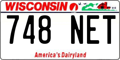 WI license plate 748NET