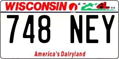 WI license plate 748NEY