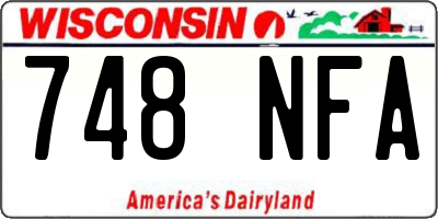 WI license plate 748NFA