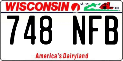 WI license plate 748NFB