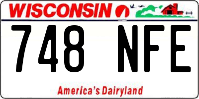 WI license plate 748NFE