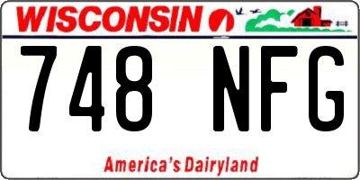 WI license plate 748NFG