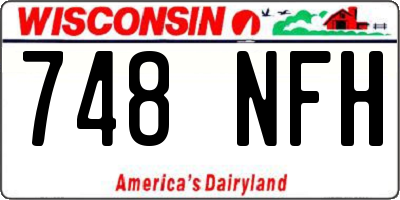 WI license plate 748NFH