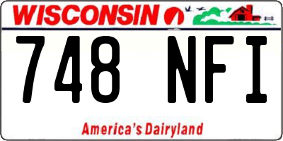 WI license plate 748NFI