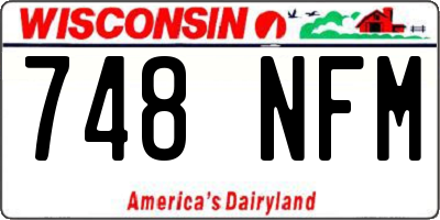 WI license plate 748NFM