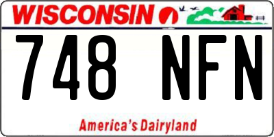 WI license plate 748NFN