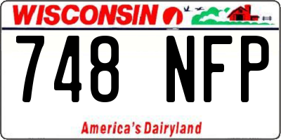 WI license plate 748NFP