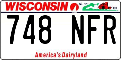 WI license plate 748NFR