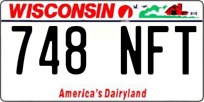 WI license plate 748NFT