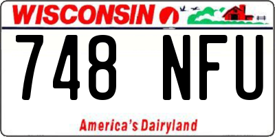 WI license plate 748NFU