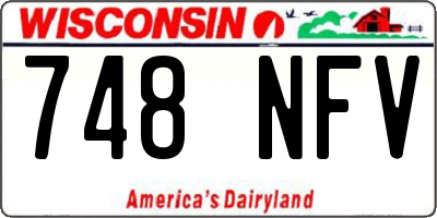 WI license plate 748NFV