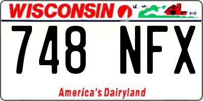 WI license plate 748NFX