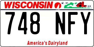 WI license plate 748NFY
