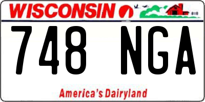 WI license plate 748NGA