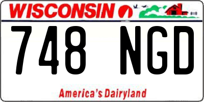 WI license plate 748NGD