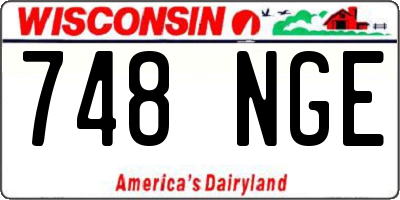 WI license plate 748NGE