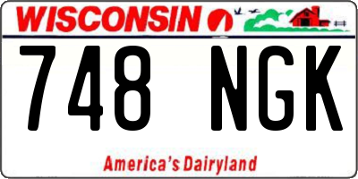 WI license plate 748NGK