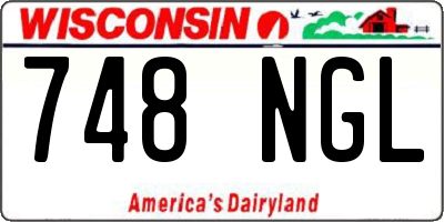 WI license plate 748NGL
