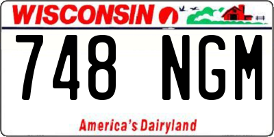 WI license plate 748NGM