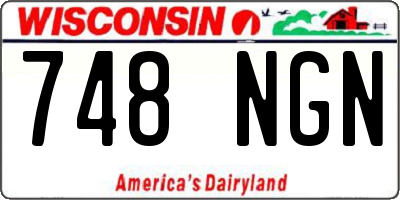 WI license plate 748NGN