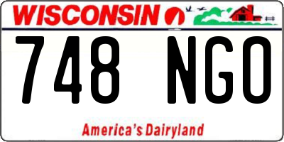 WI license plate 748NGO