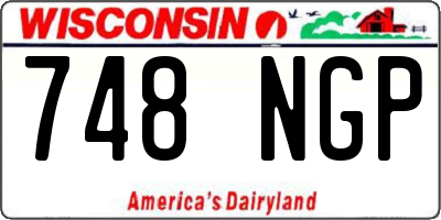 WI license plate 748NGP