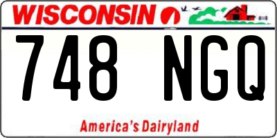 WI license plate 748NGQ