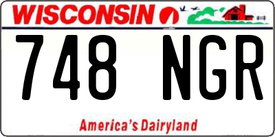 WI license plate 748NGR