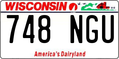 WI license plate 748NGU