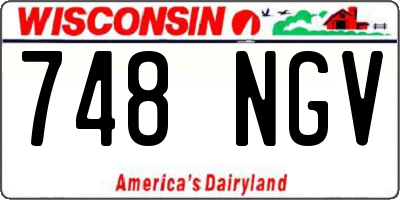 WI license plate 748NGV