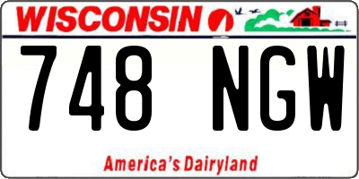 WI license plate 748NGW