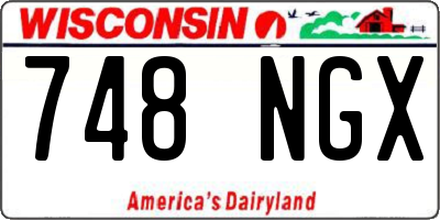 WI license plate 748NGX
