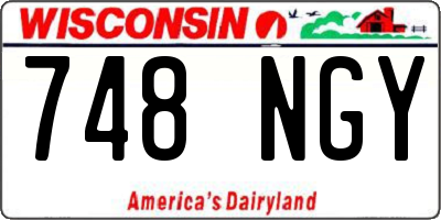 WI license plate 748NGY