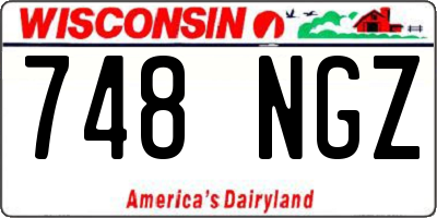 WI license plate 748NGZ