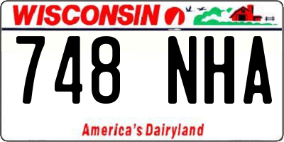 WI license plate 748NHA