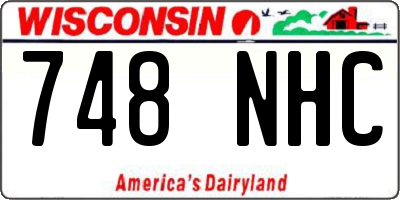 WI license plate 748NHC