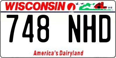 WI license plate 748NHD