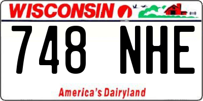 WI license plate 748NHE
