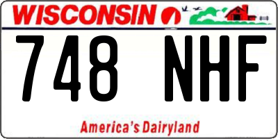 WI license plate 748NHF