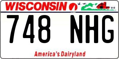 WI license plate 748NHG